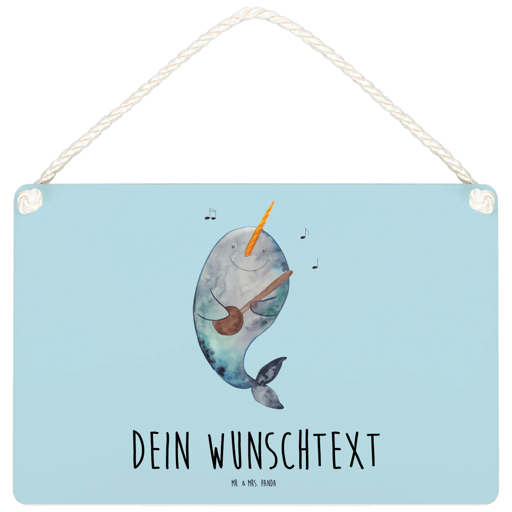 Personalisiertes Deko Schild Narwal Gitarre Dekoschild, Deko Schild, Schild, Tür Schild, Türschild, Holzschild, Wandschild, Wanddeko, Meerestiere, Meer, Urlaub, Narwal, Wal, Tanzen, Probleme, Problemlösung, Frust, Gespräche, Gitarre