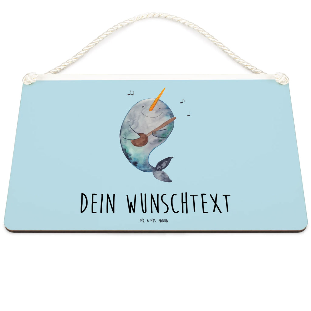 Personalisiertes Deko Schild Narwal Gitarre Dekoschild, Deko Schild, Schild, Tür Schild, Türschild, Holzschild, Wandschild, Wanddeko, Meerestiere, Meer, Urlaub, Narwal, Wal, Tanzen, Probleme, Problemlösung, Frust, Gespräche, Gitarre