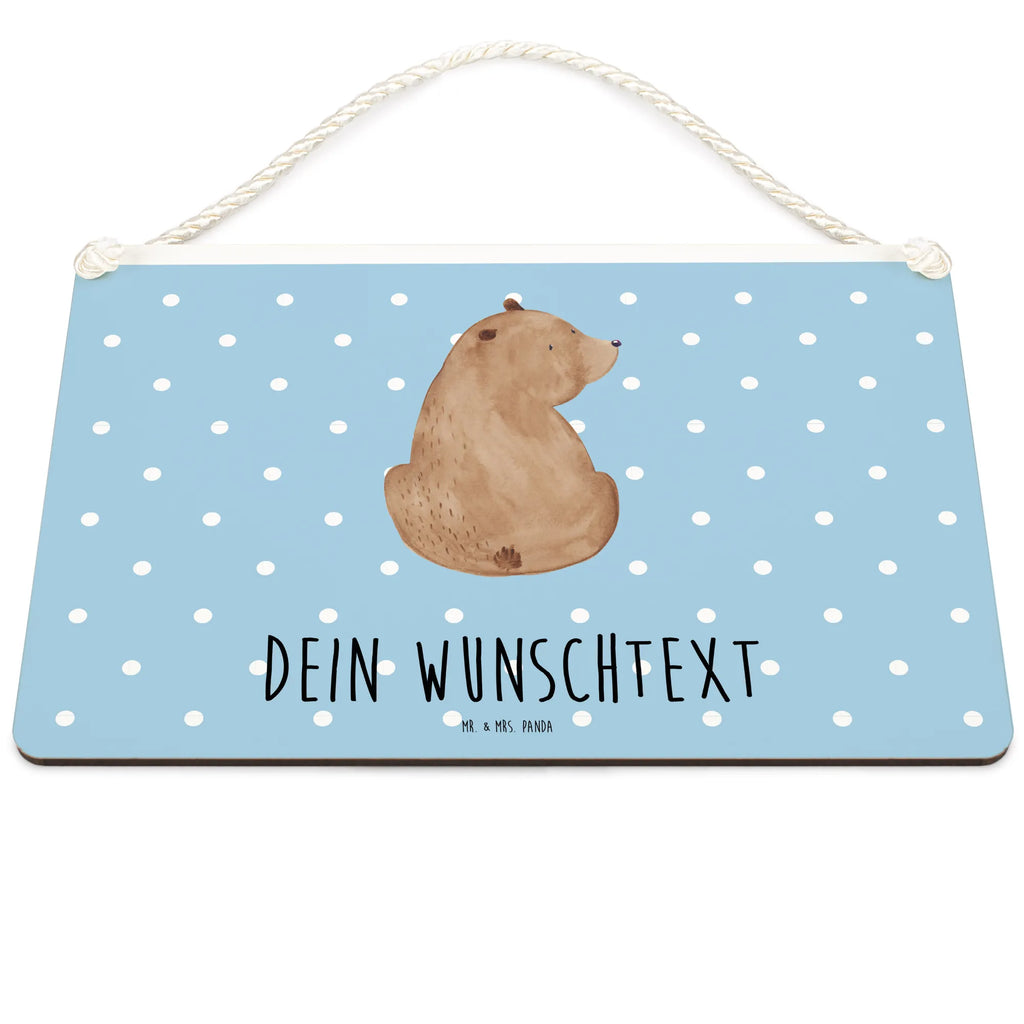 Personalisiertes Deko Schild Bär Schulterblick Dekoschild, Deko Schild, Schild, Tür Schild, Türschild, Holzschild, Wandschild, Wanddeko, Bär, Teddy, Teddybär, Selbstachtung, Weltansicht, Motivation, Bären, Bärenliebe, Weisheit