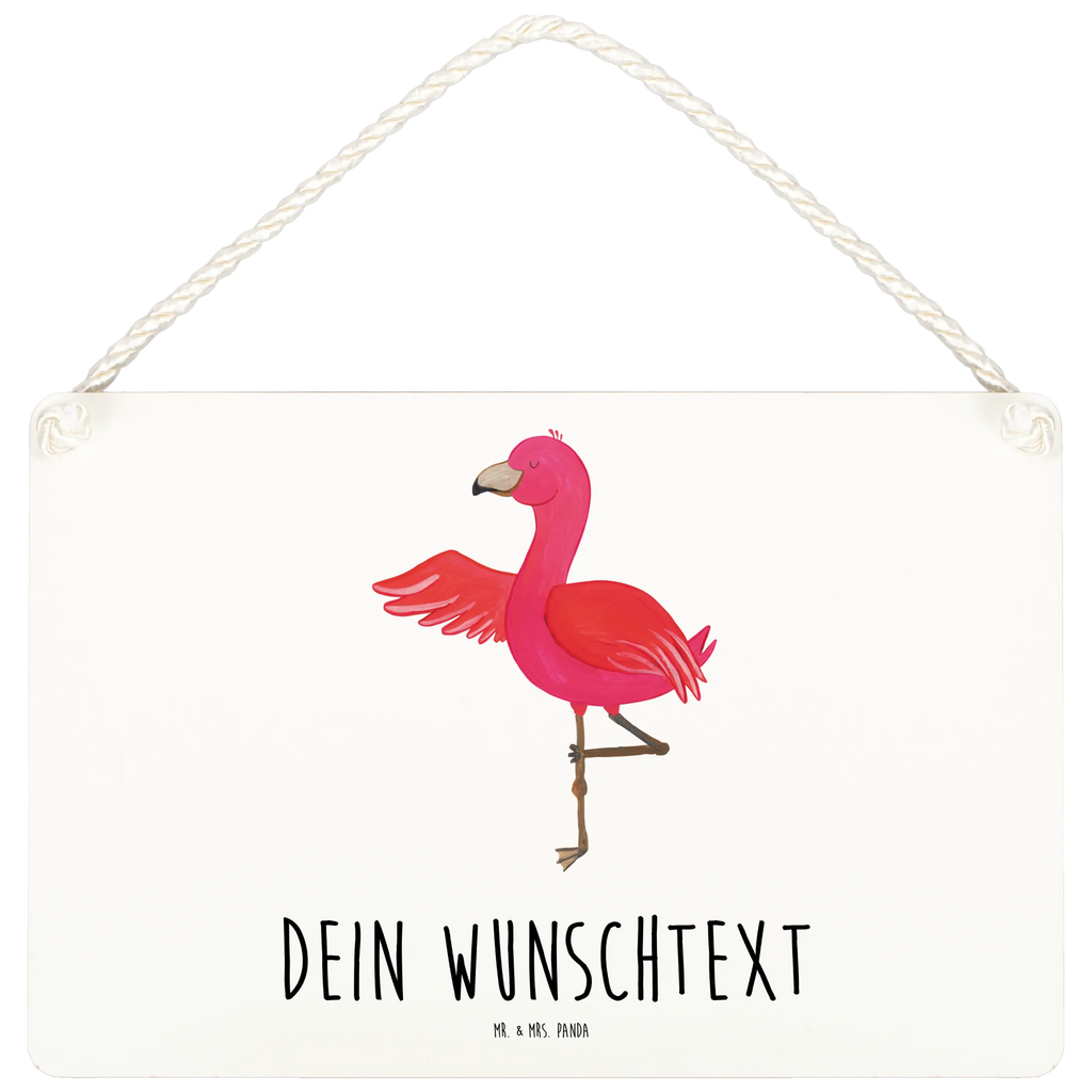 Personalisiertes Deko Schild Flamingo Yoga Dekoschild, Deko Schild, Schild, Tür Schild, Türschild, Holzschild, Wandschild, Wanddeko, Flamingo, Vogel, Yoga, Namaste, Achtsamkeit, Yoga-Übung, Entspannung, Ärger, Aufregen, Tiefenentspannung