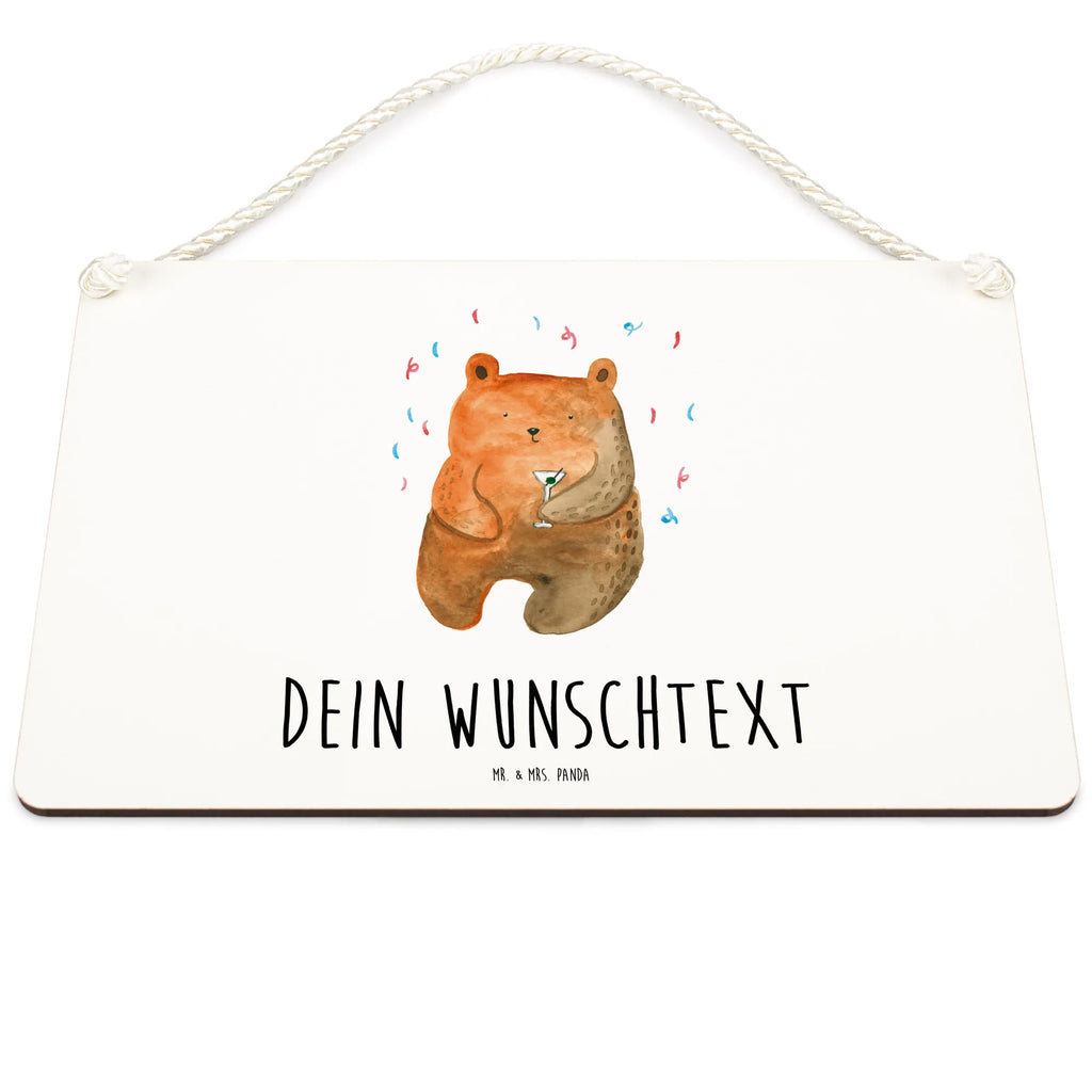 Personalisiertes Deko Schild Bär Party Dekoschild, Deko Schild, Schild, Tür Schild, Türschild, Holzschild, Wandschild, Wanddeko, Bär, Teddy, Teddybär, Geburtstag, Geburtstagsgeschenk, Geschenk, Party, Feiern, Abfeiern, Mitbringsel, Gute Laune, Lustig