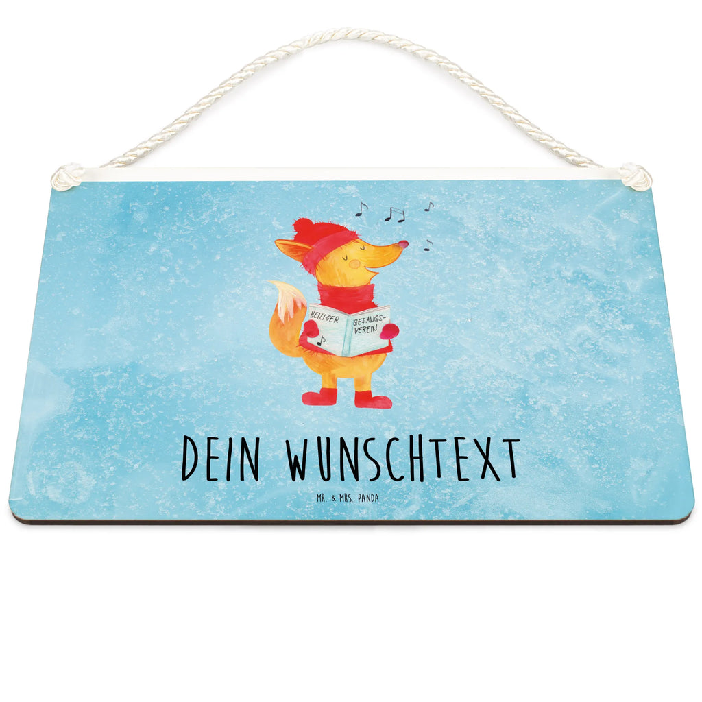 Personalisiertes Deko Schild Fuchs Sänger Dekoschild, Deko Schild, Schild, Tür Schild, Türschild, Holzschild, Wandschild, Wanddeko, Winter, Weihnachten, Weihnachtsdeko, Nikolaus, Advent, Heiligabend, Wintermotiv, Fuchs, Füchse, Sänger, Geschenk Sänger, Singen, Weihnachtslieder