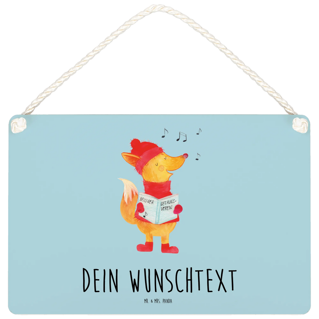 Personalisiertes Deko Schild Fuchs Sänger Dekoschild, Deko Schild, Schild, Tür Schild, Türschild, Holzschild, Wandschild, Wanddeko, Winter, Weihnachten, Weihnachtsdeko, Nikolaus, Advent, Heiligabend, Wintermotiv, Fuchs, Füchse, Sänger, Geschenk Sänger, Singen, Weihnachtslieder