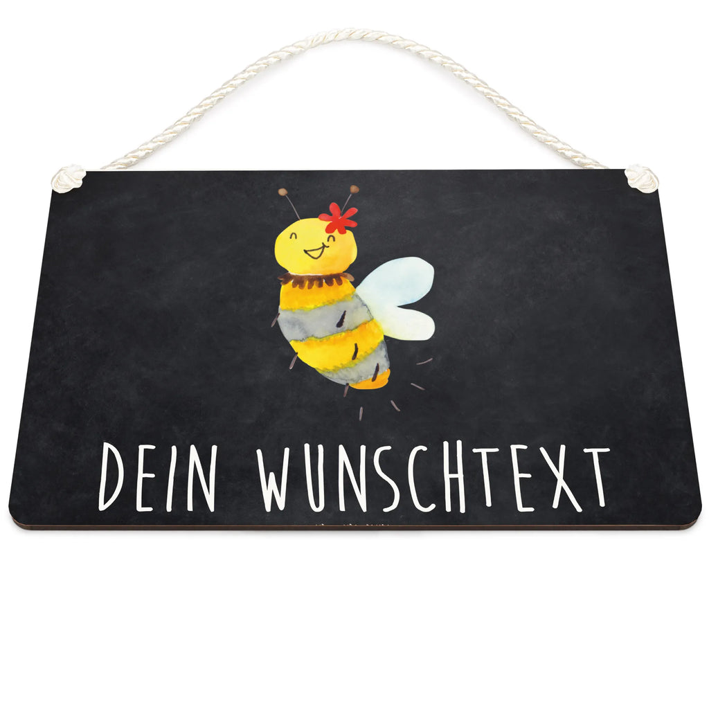 Personalisiertes Deko Schild Biene Blume Dekoschild, Deko Schild, Schild, Tür Schild, Türschild, Holzschild, Wandschild, Wanddeko, Biene, Wespe, Hummel