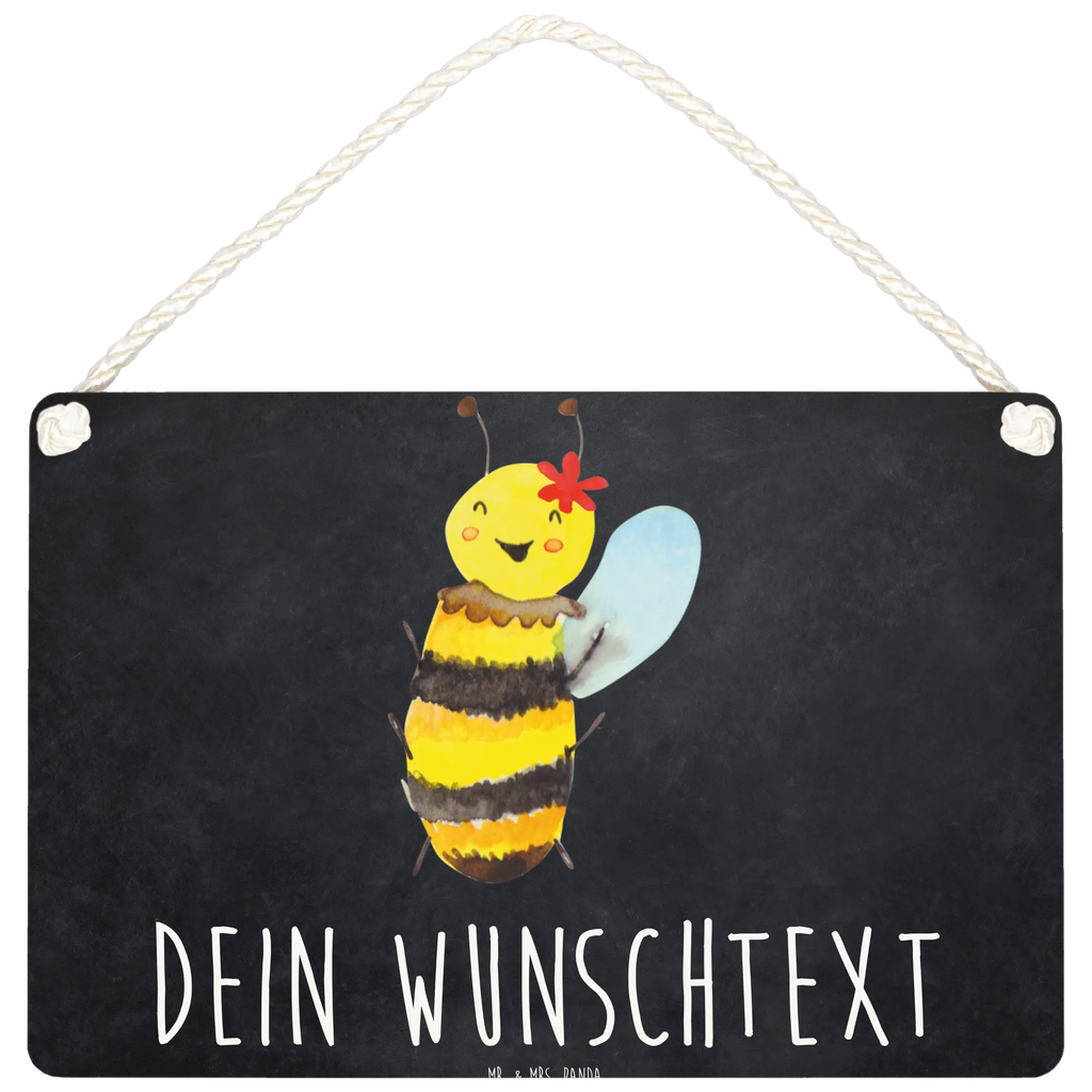 Personalisiertes Deko Schild Biene Happy Dekoschild, Deko Schild, Schild, Tür Schild, Türschild, Holzschild, Wandschild, Wanddeko, Biene, Wespe, Hummel