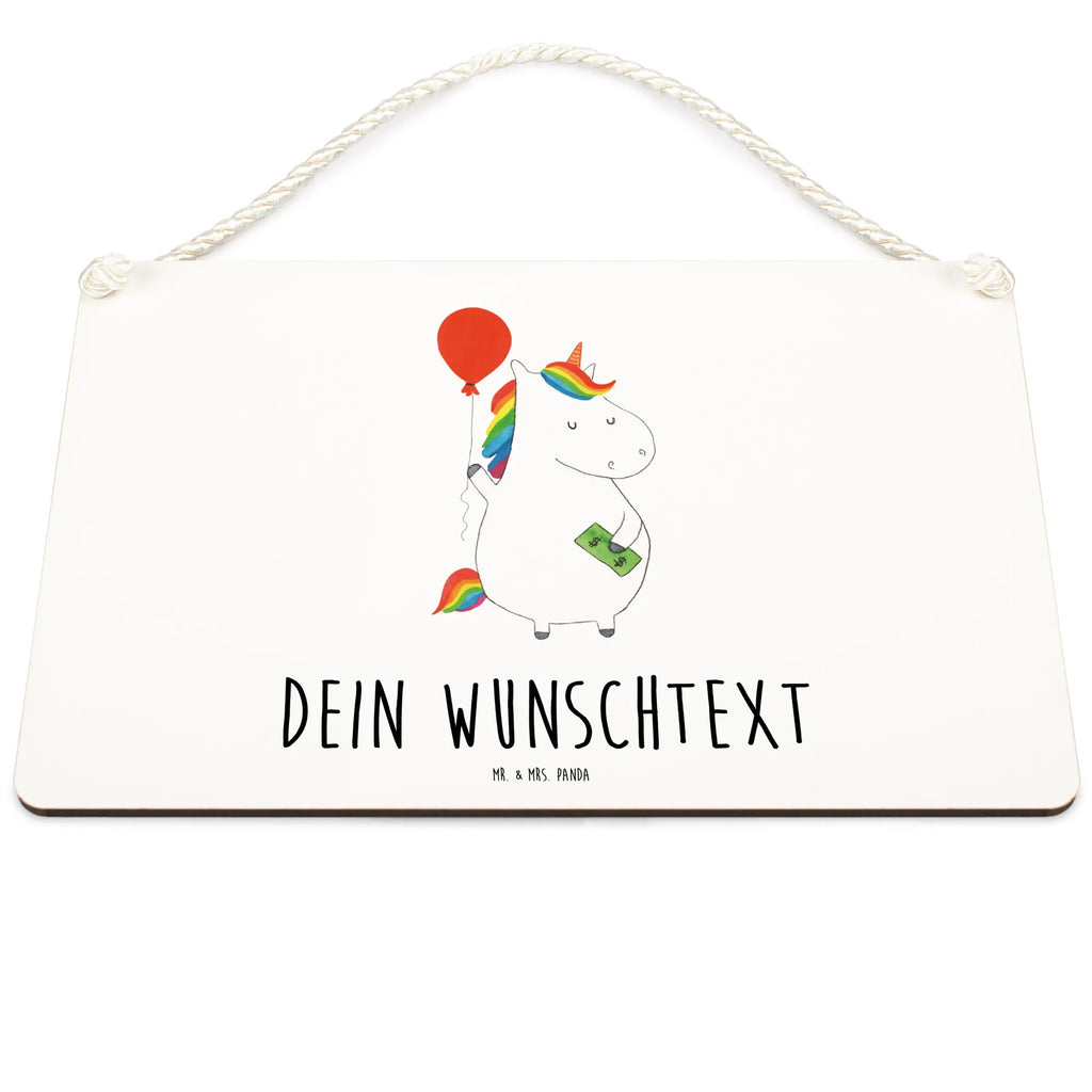 Personalisiertes Deko Schild Einhorn Luftballon Dekoschild, Deko Schild, Schild, Tür Schild, Türschild, Holzschild, Wandschild, Wanddeko, Einhorn, Einhörner, Einhorn Deko, Pegasus, Unicorn, Luftballon, Geld, Lebenslust, Freude, Geschenk, Freundin