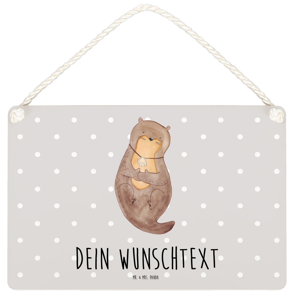 Personalisiertes Deko Schild Otter Muschel Dekoschild, Deko Schild, Schild, Tür Schild, Türschild, Holzschild, Wandschild, Wanddeko, Otter, Fischotter, Seeotter, Otterliebe, grübeln, träumen, Motivation, Tagträumen, Büro