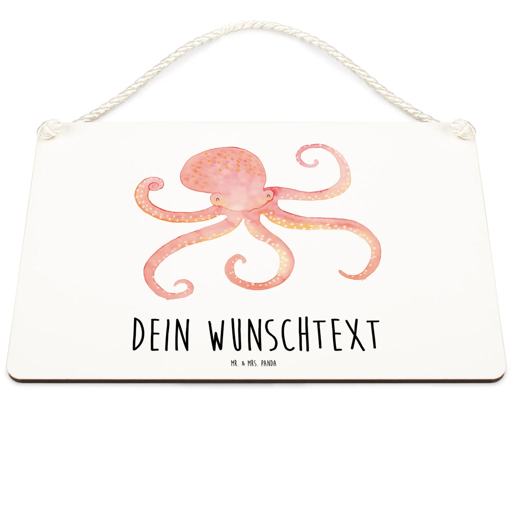 Personalisiertes Deko Schild Tintenfisch Dekoschild, Deko Schild, Schild, Tür Schild, Türschild, Holzschild, Wandschild, Wanddeko, Tiermotive, Gute Laune, lustige Sprüche, Tiere, Meer, Meerestier, Krake, Tintenfisch, Arme, Wasser, Ozean