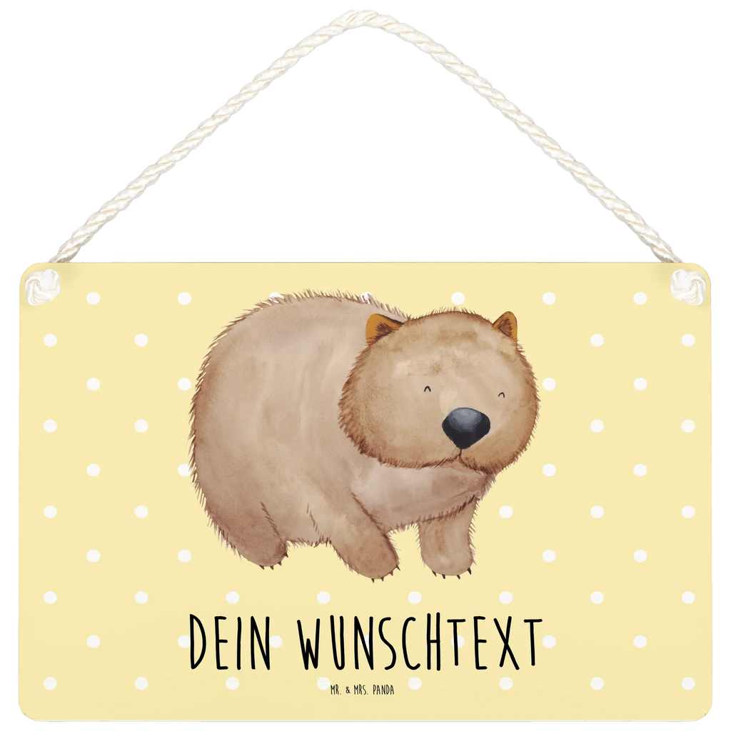 Personalisiertes Deko Schild Wombat Dekoschild, Deko Schild, Schild, Tür Schild, Türschild, Holzschild, Wandschild, Wanddeko, Tiermotive, Gute Laune, lustige Sprüche, Tiere, Wombat, Das Leben ist schön, Motivation, Spruch, Australien