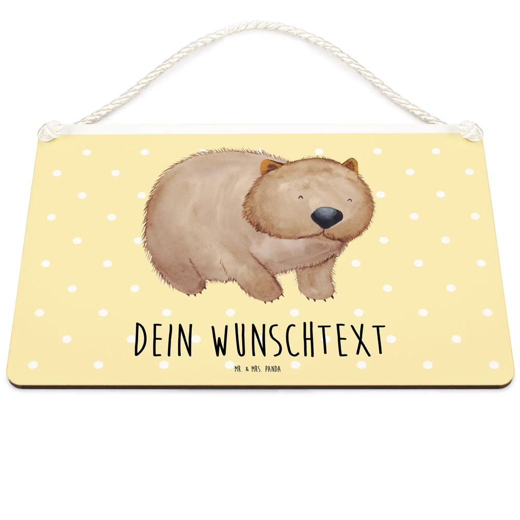 Personalisiertes Deko Schild Wombat Dekoschild, Deko Schild, Schild, Tür Schild, Türschild, Holzschild, Wandschild, Wanddeko, Tiermotive, Gute Laune, lustige Sprüche, Tiere, Wombat, Das Leben ist schön, Motivation, Spruch, Australien