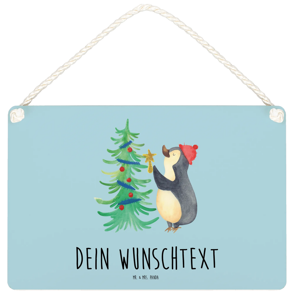 Personalisiertes Deko Schild Pinguin Weihnachtsbaum Dekoschild, Deko Schild, Schild, Tür Schild, Türschild, Holzschild, Wandschild, Wanddeko, Winter, Weihnachten, Weihnachtsdeko, Nikolaus, Advent, Heiligabend, Wintermotiv, Pinguin