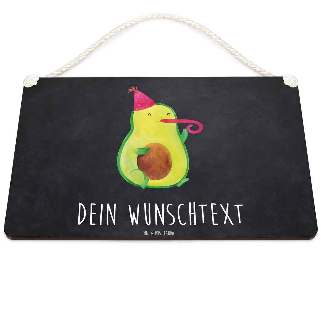 Personalisiertes Deko Schild Avocado Partyhupe Dekoschild, Deko Schild, Schild, Tür Schild, Türschild, Holzschild, Wandschild, Wanddeko, Avocado, Veggie, Vegan, Gesund, Party, Feierlichkeit, Feier, Fete, Geburtstag, Gute Laune, Tröte