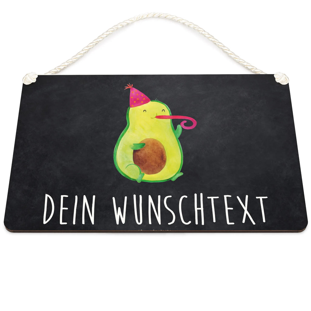 Personalisiertes Deko Schild Avocado Partyhupe Dekoschild, Deko Schild, Schild, Tür Schild, Türschild, Holzschild, Wandschild, Wanddeko, Avocado, Veggie, Vegan, Gesund, Party, Feierlichkeit, Feier, Fete, Geburtstag, Gute Laune, Tröte