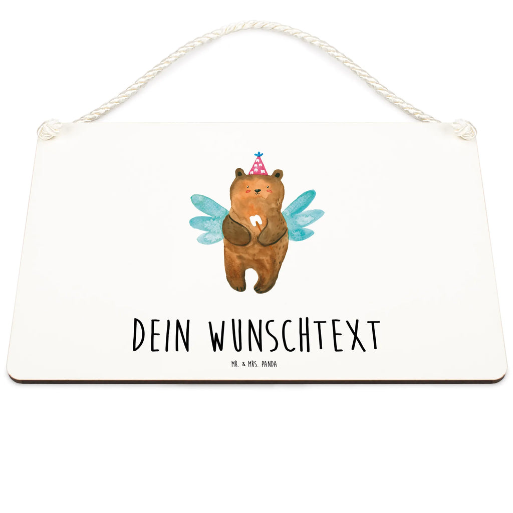 Personalisiertes Deko Schild Zahnfee Bär Dekoschild, Deko Schild, Schild, Tür Schild, Türschild, Holzschild, Wandschild, Wanddeko, Bär, Teddy, Teddybär, Zahnfee, Fee, Milchzahn, Erster Zahn