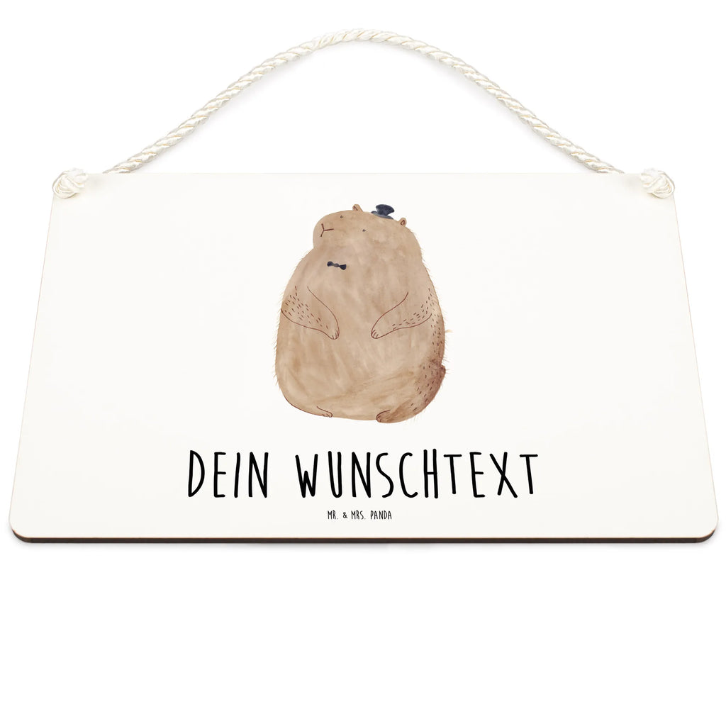 Personalisiertes Deko Schild Murmeltier Dekoschild, Deko Schild, Schild, Tür Schild, Türschild, Holzschild, Wandschild, Wanddeko, Tiermotive, Gute Laune, lustige Sprüche, Tiere, Murmeltier, Knigge, Fröhlichkeit, Freundlichkeit, Respekt, Anstand