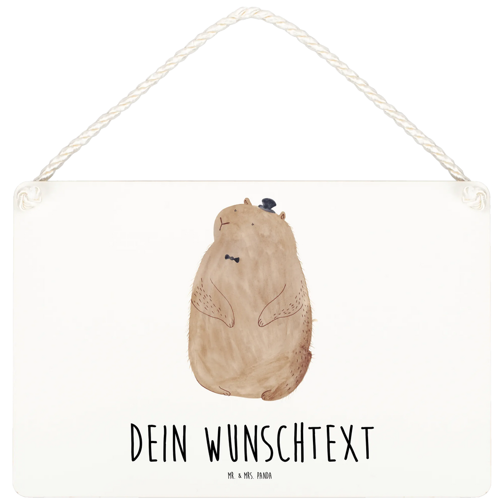 Personalisiertes Deko Schild Murmeltier Dekoschild, Deko Schild, Schild, Tür Schild, Türschild, Holzschild, Wandschild, Wanddeko, Tiermotive, Gute Laune, lustige Sprüche, Tiere, Murmeltier, Knigge, Fröhlichkeit, Freundlichkeit, Respekt, Anstand