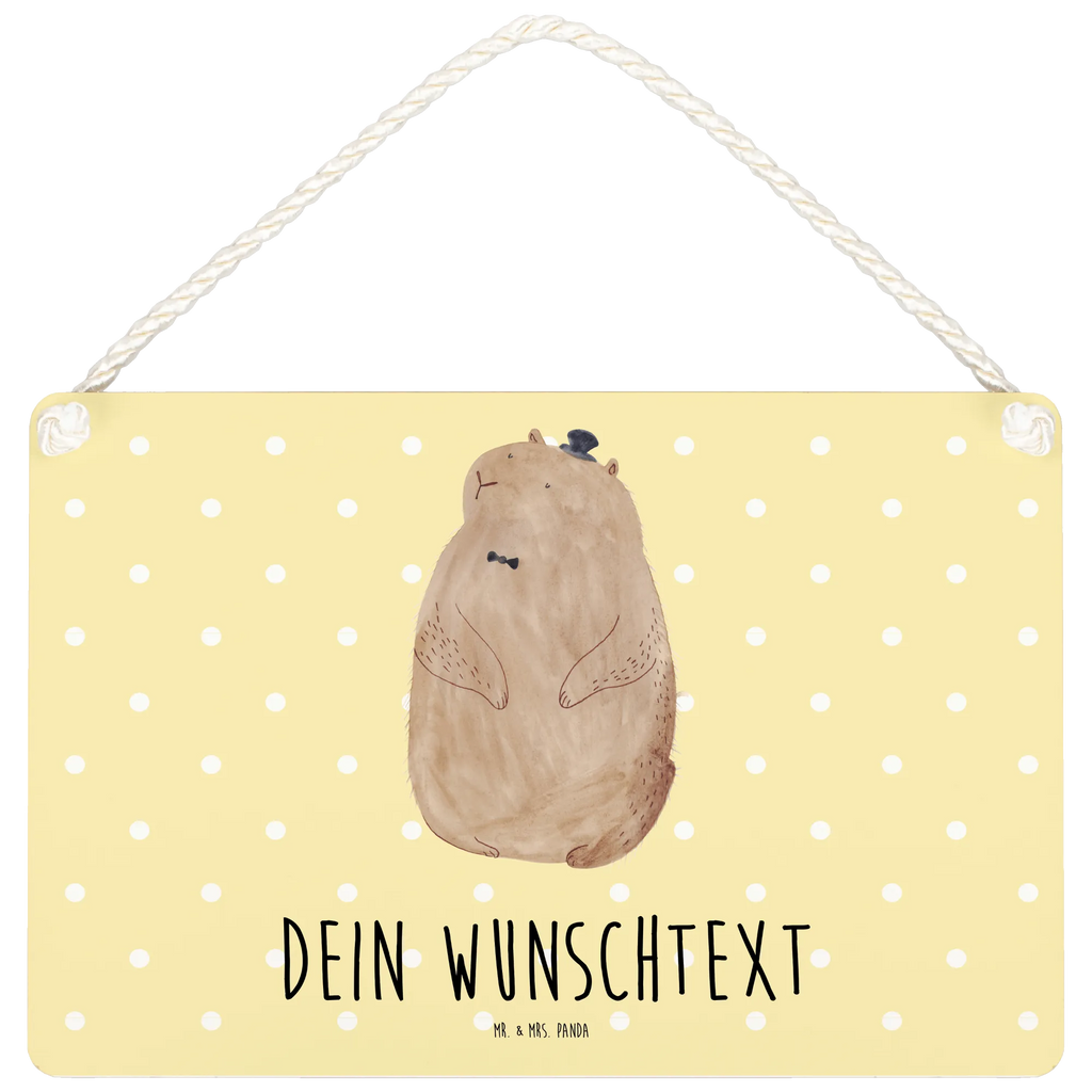 Personalisiertes Deko Schild Murmeltier Dekoschild, Deko Schild, Schild, Tür Schild, Türschild, Holzschild, Wandschild, Wanddeko, Tiermotive, Gute Laune, lustige Sprüche, Tiere, Murmeltier, Knigge, Fröhlichkeit, Freundlichkeit, Respekt, Anstand