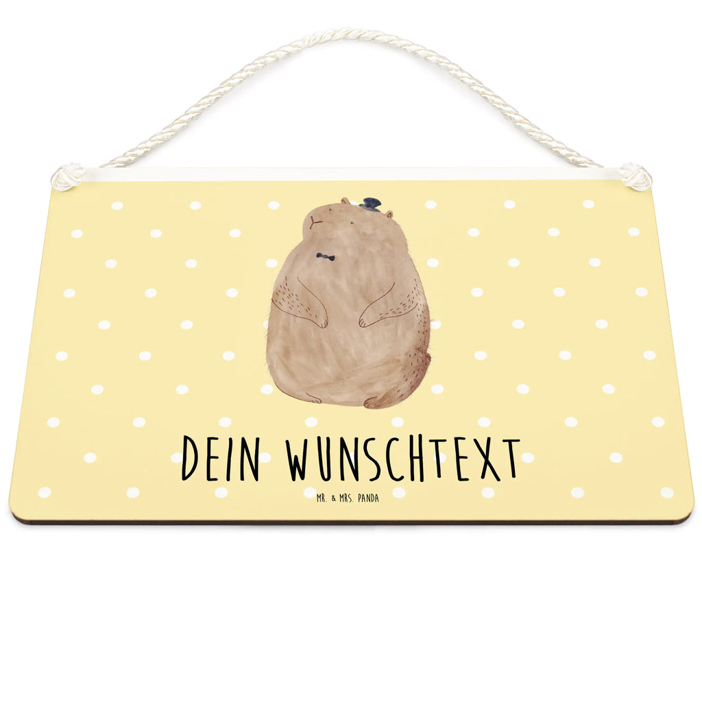 Personalisiertes Deko Schild Murmeltier Dekoschild, Deko Schild, Schild, Tür Schild, Türschild, Holzschild, Wandschild, Wanddeko, Tiermotive, Gute Laune, lustige Sprüche, Tiere, Murmeltier, Knigge, Fröhlichkeit, Freundlichkeit, Respekt, Anstand