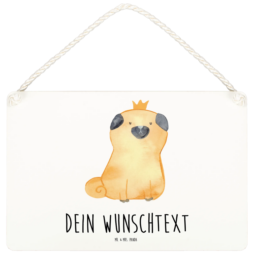 Personalisiertes Deko Schild Mops Krone Dekoschild, Deko Schild, Schild, Tür Schild, Türschild, Holzschild, Wandschild, Wanddeko, Hund, Hundemotiv, Haustier, Hunderasse, Tierliebhaber, Hundebesitzer, Sprüche, Mops, allergisch, kinderlos, Hausregel, Hundebesitzer. Spruch, lustig