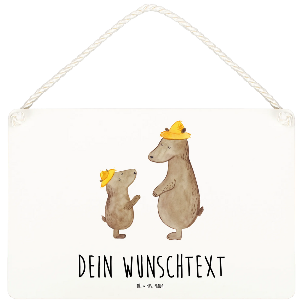 Personalisiertes Deko Schild Bären mit Hut Dekoschild, Deko Schild, Schild, Tür Schild, Türschild, Holzschild, Wandschild, Wanddeko, Familie, Vatertag, Muttertag, Bruder, Schwester, Mama, Papa, Oma, Opa, Bär, Bären, Vater, Papi, Paps, Dad, Daddy, Lieblingsmensch, Sohn, Söhne, Kind, Kinder, Vater-Sohn, Family, Vorbild