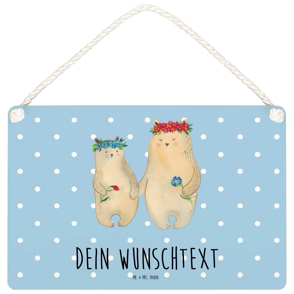 Personalisiertes Deko Schild Bären mit Blumenkranz Dekoschild, Deko Schild, Schild, Tür Schild, Türschild, Holzschild, Wandschild, Wanddeko, Familie, Vatertag, Muttertag, Bruder, Schwester, Mama, Papa, Oma, Opa, Bär, Bären, Mutter, Mutti, Mami, Lieblingsmensch, Lieblingsmama, beste Mutter, weltbeste Mama, Geschenk Mama. Muttertag, Tochter, Kind, Kinder, Töchter, Family, Vorbild