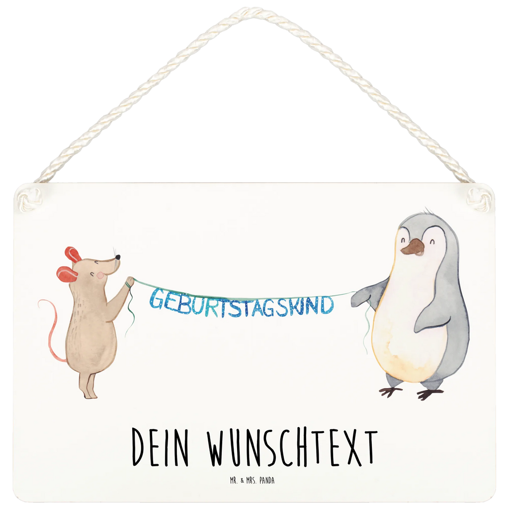 Personalisiertes Deko Schild Maus Pinguin Geburtstag Dekoschild, Deko Schild, Schild, Tür Schild, Türschild, Holzschild, Wandschild, Wanddeko, Geburtstag, Geburtstagsgeschenk, Geschenk, Maus, Pinguin, Geburtstage, Happy Birthday, Geburtstagsfeier