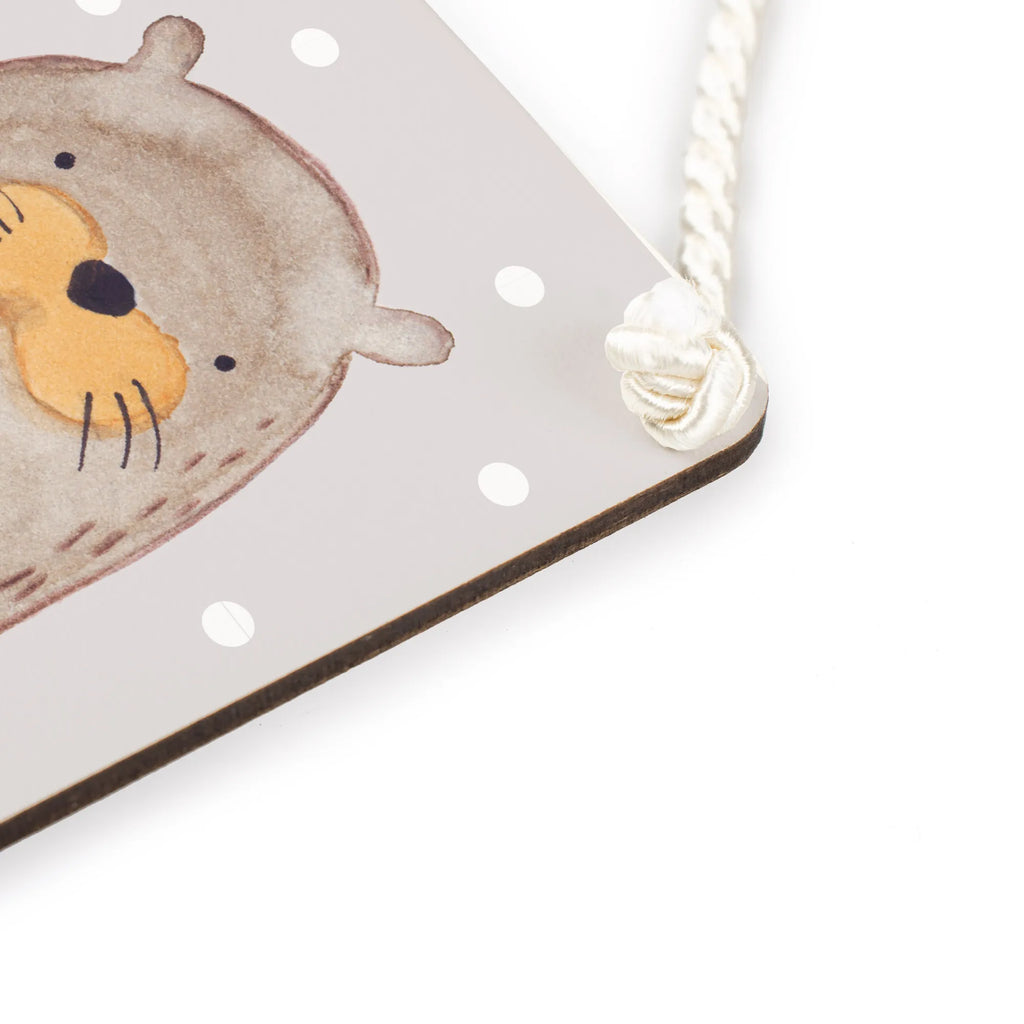 Personalisiertes Deko Schild Otter mit Stein Dekoschild, Deko Schild, Schild, Tür Schild, Türschild, Holzschild, Wandschild, Wanddeko, Otter, Fischotter, Seeotter, Otter Seeotter See Otter