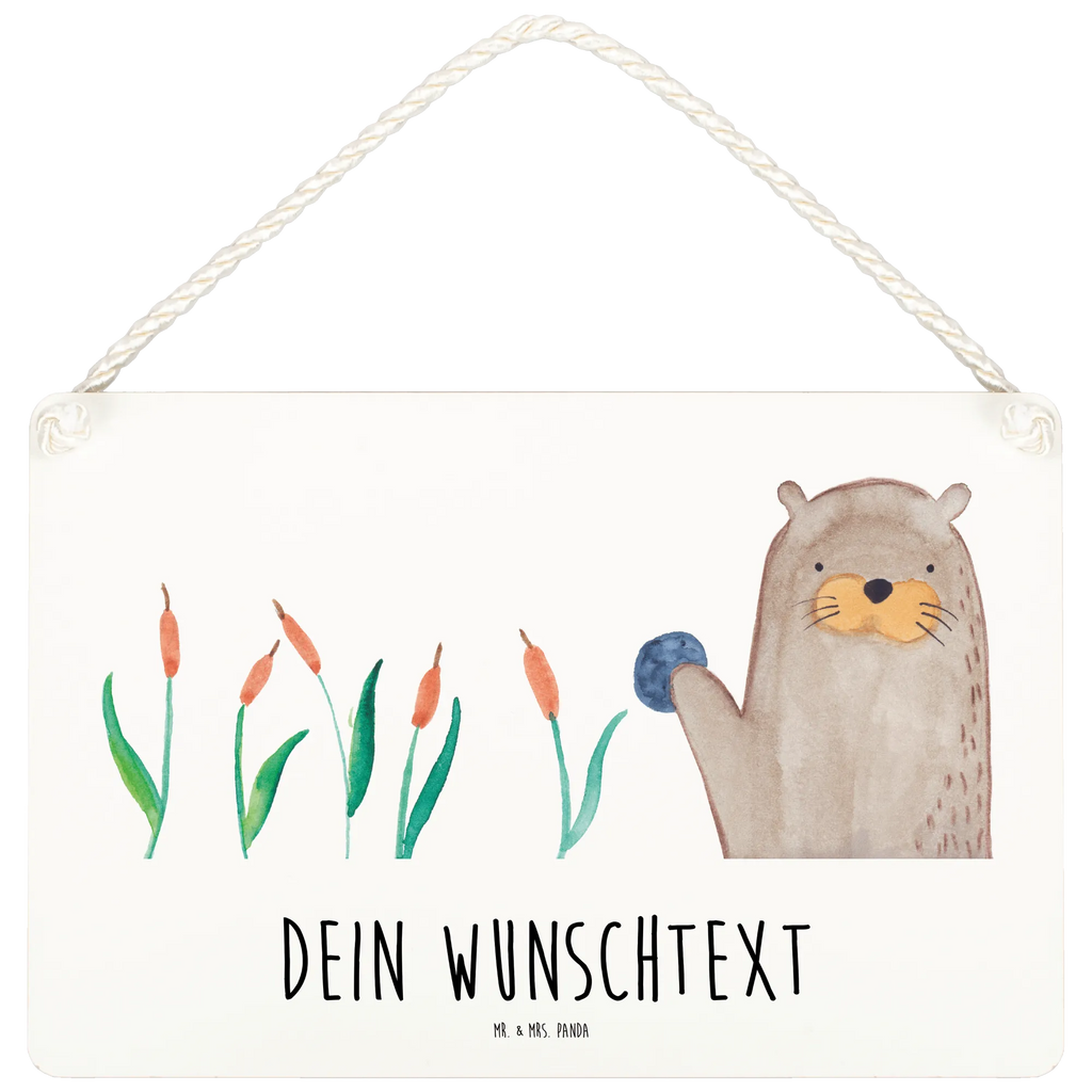 Personalisiertes Deko Schild Otter mit Stein Dekoschild, Deko Schild, Schild, Tür Schild, Türschild, Holzschild, Wandschild, Wanddeko, Otter, Fischotter, Seeotter, Otter Seeotter See Otter