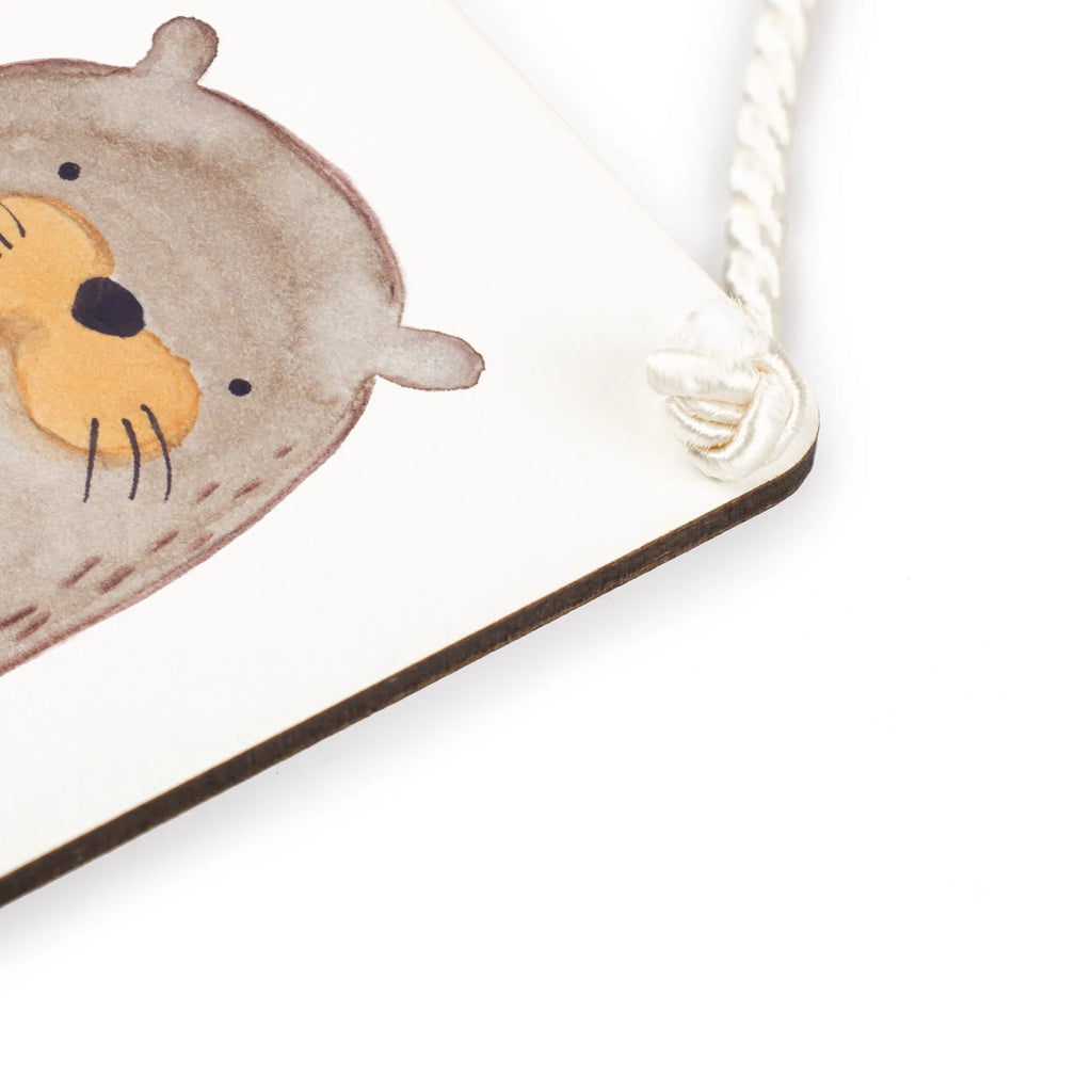 Personalisiertes Deko Schild Otter mit Stein Dekoschild, Deko Schild, Schild, Tür Schild, Türschild, Holzschild, Wandschild, Wanddeko, Otter, Fischotter, Seeotter, Otter Seeotter See Otter