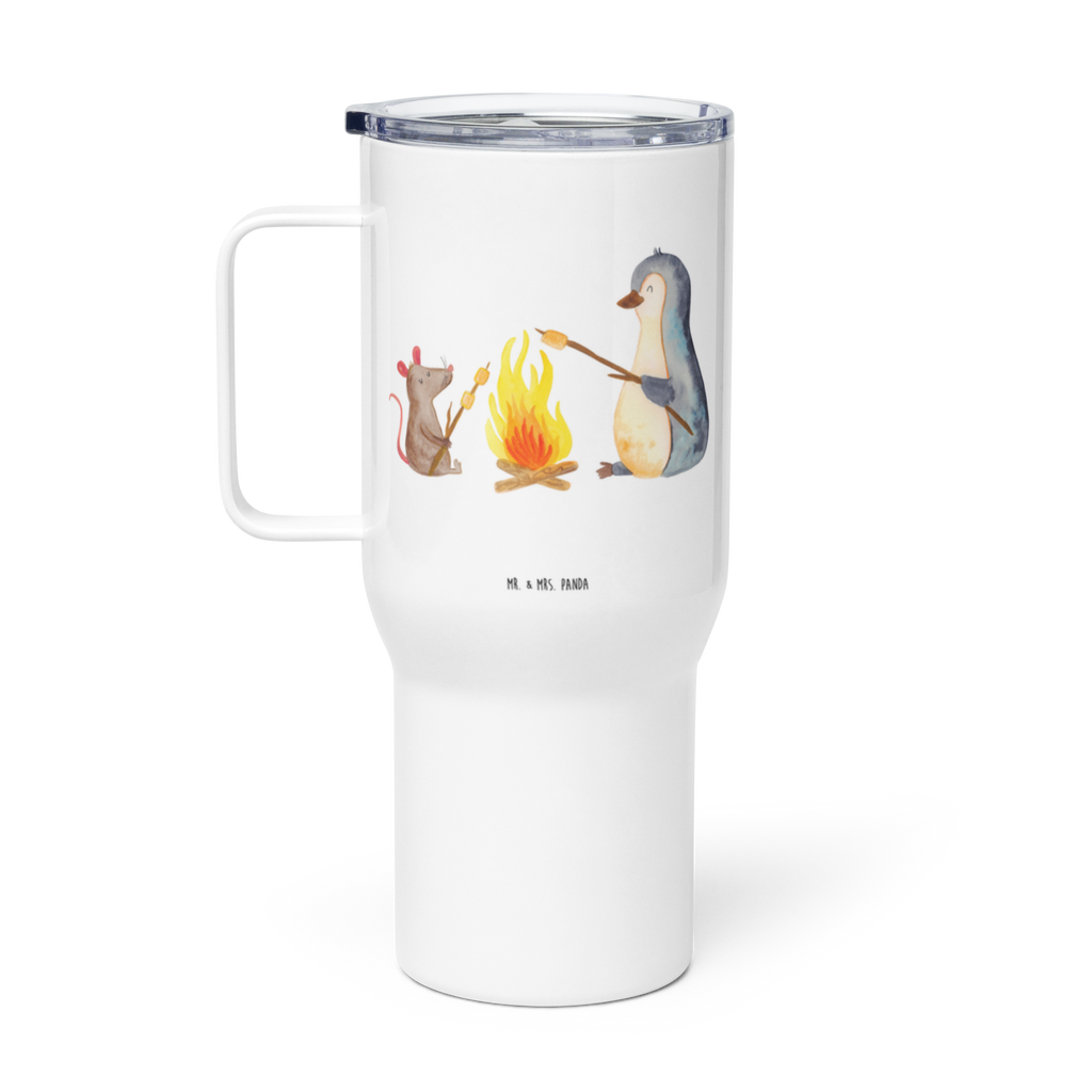 XXL Thermobecher Pinguin Lagerfeuer Thermobecher, XL Thermobecher, Reisebecher, XL Reisetasse, Großer Thermobecher, Autobecher, Jumbo Becher, Pinguin, Maus, Pinguine, Lagerfeuer, Leben, Arbeit, Job, Motivation, Büro, Büroalltag, Lebensspruch, Lebensmotivation, Neustart, Liebe, grillen, Feuer, Marshmallows