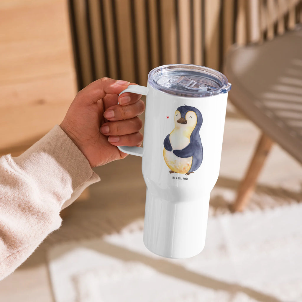 XXL Thermobecher Pinguin Diät Thermobecher, XL Thermobecher, Reisebecher, XL Reisetasse, Großer Thermobecher, Autobecher, Jumbo Becher, Pinguin, Pinguine, Diät, Abnehmen, Abspecken, Gewicht, Motivation, Selbstliebe, Körperliebe, Selbstrespekt