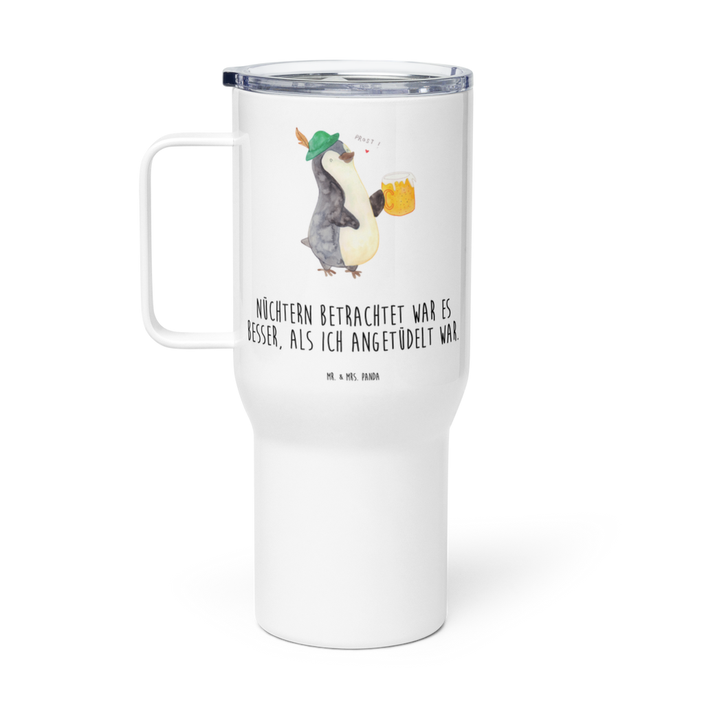 XXL Thermobecher Pinguin Bier Thermobecher, XL Thermobecher, Reisebecher, XL Reisetasse, Großer Thermobecher, Autobecher, Jumbo Becher, Pinguin, Pinguine, Bier, Oktoberfest