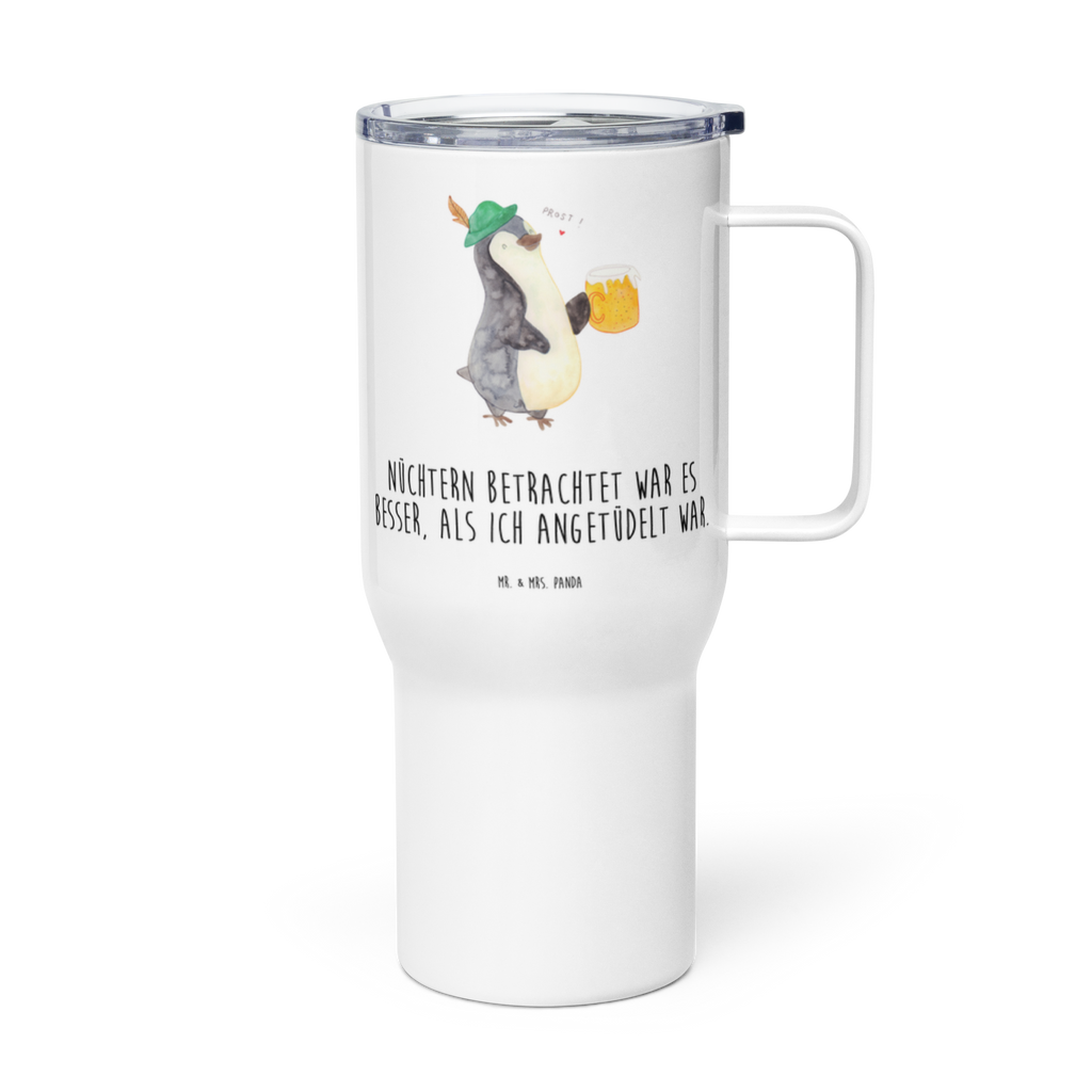 XXL Thermobecher Pinguin Bier Thermobecher, XL Thermobecher, Reisebecher, XL Reisetasse, Großer Thermobecher, Autobecher, Jumbo Becher, Pinguin, Pinguine, Bier, Oktoberfest