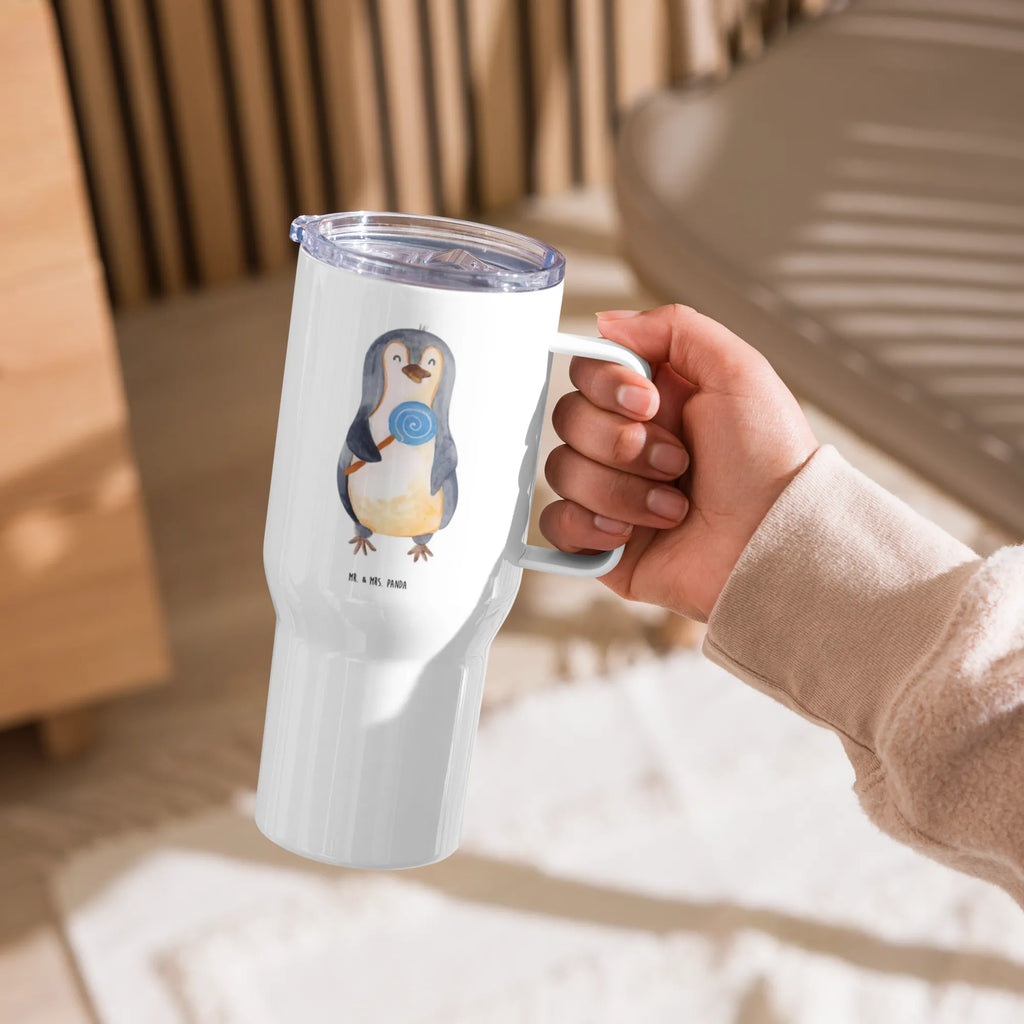 XXL Thermobecher Pinguin Lolli Thermobecher, XL Thermobecher, Reisebecher, XL Reisetasse, Großer Thermobecher, Autobecher, Jumbo Becher, Pinguin, Pinguine, Lolli, Süßigkeiten, Blödsinn, Spruch, Rebell, Gauner, Ganove, Rabauke