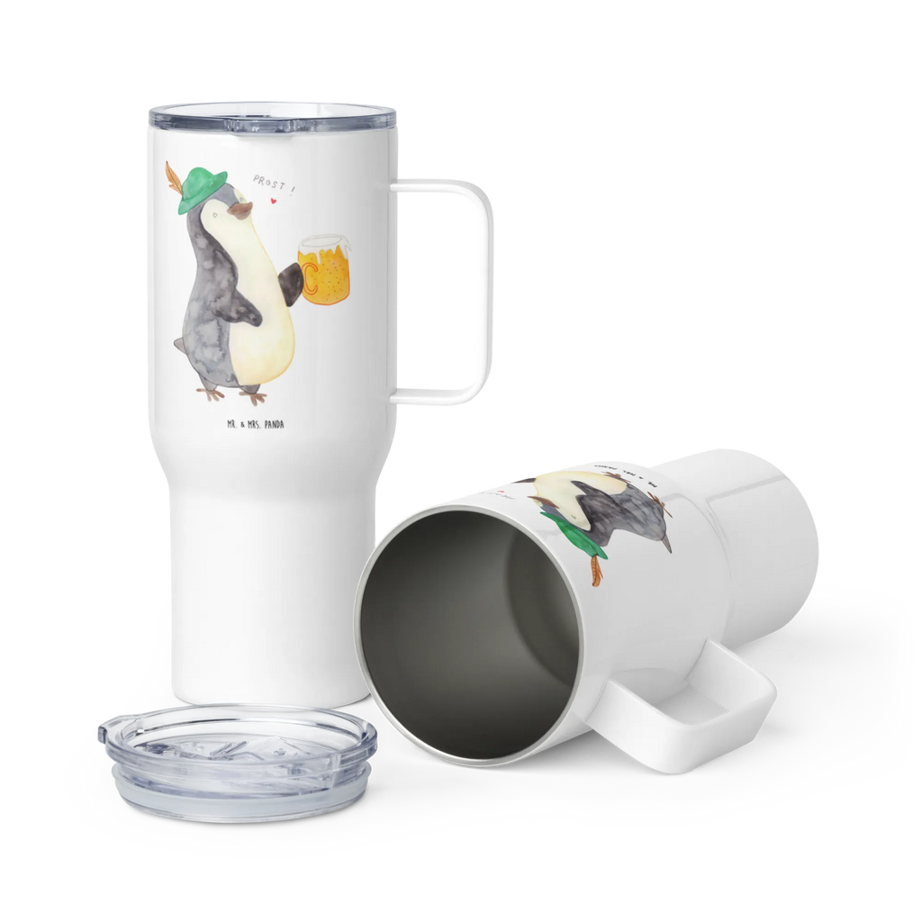 XXL Thermobecher Pinguin Bier Thermobecher, XL Thermobecher, Reisebecher, XL Reisetasse, Großer Thermobecher, Autobecher, Jumbo Becher, Pinguin, Pinguine, Bier, Oktoberfest