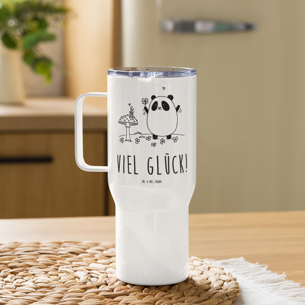 XXL Thermobecher Panda Glück Thermobecher, XL Thermobecher, Reisebecher, XL Reisetasse, Großer Thermobecher, Autobecher, Jumbo Becher