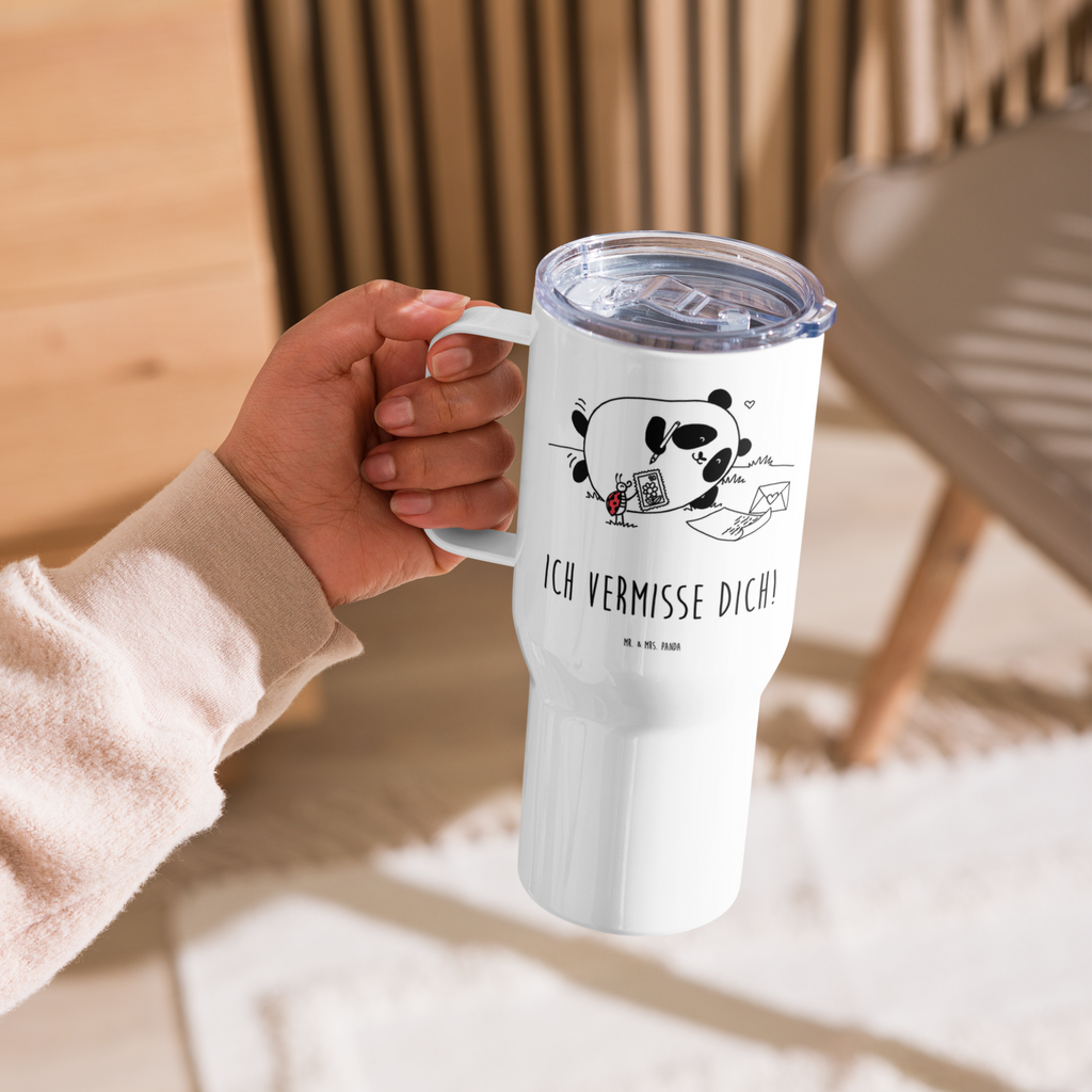 XXL Thermobecher Panda Vermissen Thermobecher, XL Thermobecher, Reisebecher, XL Reisetasse, Großer Thermobecher, Autobecher, Jumbo Becher