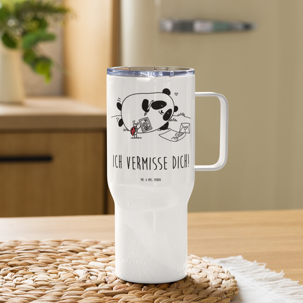 XXL Thermobecher Panda Vermissen Thermobecher, XL Thermobecher, Reisebecher, XL Reisetasse, Großer Thermobecher, Autobecher, Jumbo Becher