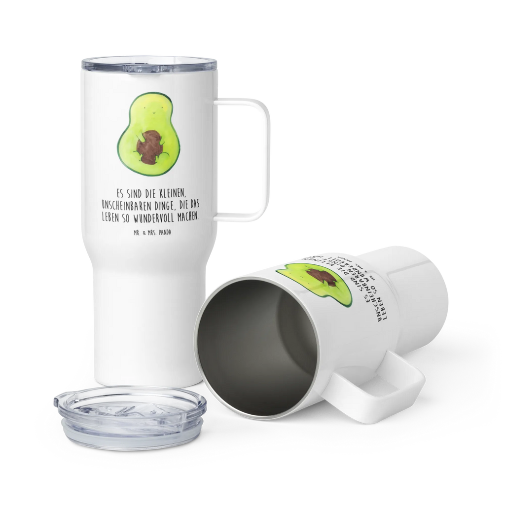 XXL Thermobecher Avocado Kern Thermobecher, XL Thermobecher, Reisebecher, XL Reisetasse, Großer Thermobecher, Autobecher, Jumbo Becher, Avocado, Veggie, Vegan, Gesund, Avokado, Avocadokern, Kern, Pflanze, Spruch Leben