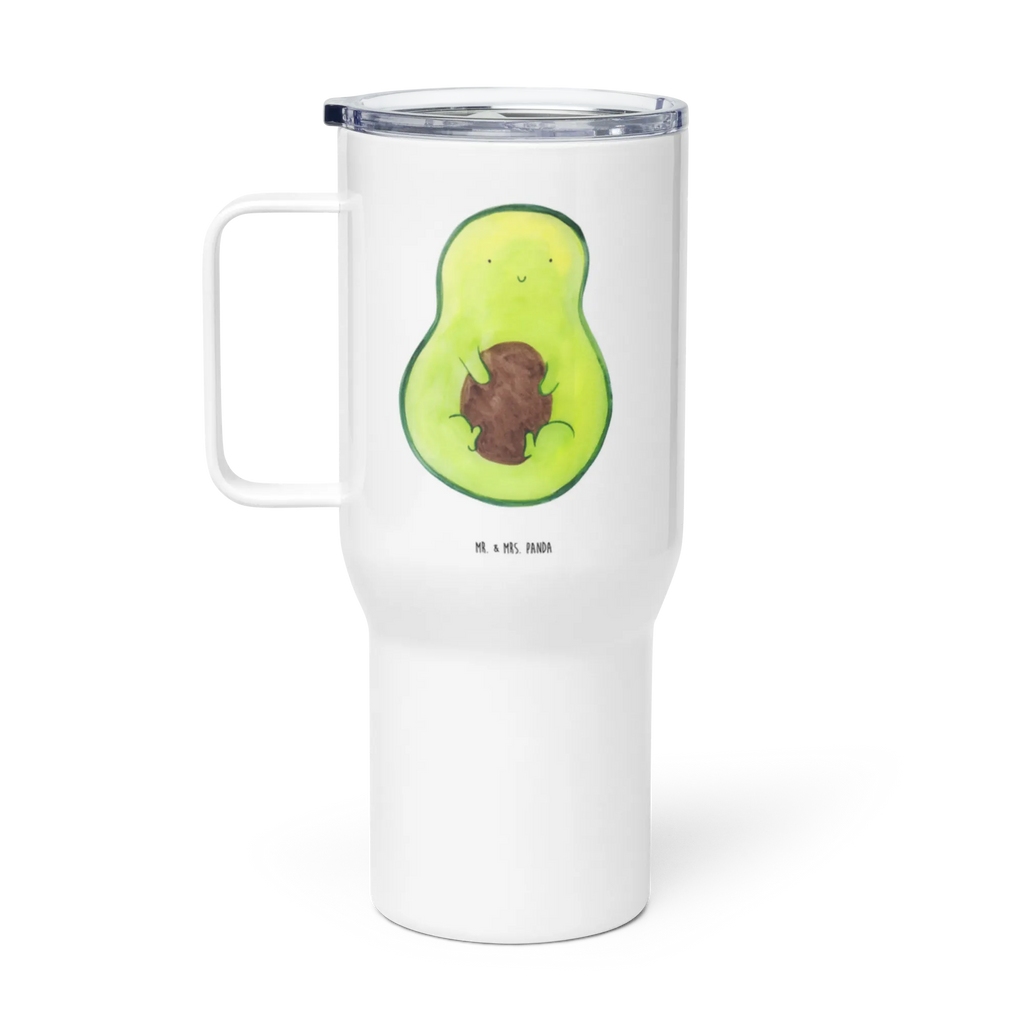 XXL Thermobecher Avocado Kern Thermobecher, XL Thermobecher, Reisebecher, XL Reisetasse, Großer Thermobecher, Autobecher, Jumbo Becher, Avocado, Veggie, Vegan, Gesund, Avokado, Avocadokern, Kern, Pflanze, Spruch Leben