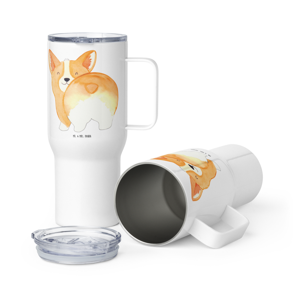 XXL Thermobecher Corgi Po Thermobecher, XL Thermobecher, Reisebecher, XL Reisetasse, Großer Thermobecher, Autobecher, Jumbo Becher, Hund, Hundemotiv, Haustier, Hunderasse, Tierliebhaber, Hundebesitzer, Sprüche, Corgie, Hundeliebe, Motivation, Selbstliebe, Spruch