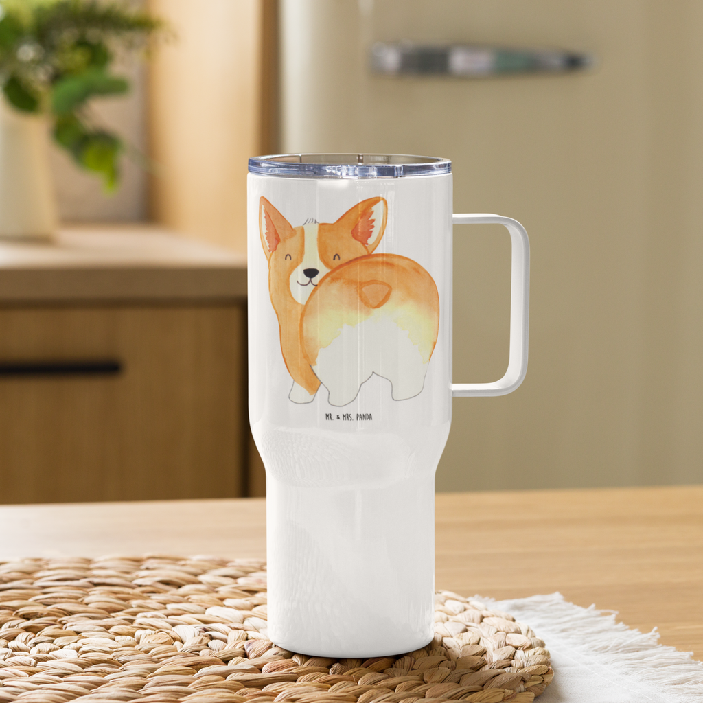 XXL Thermobecher Corgi Po Thermobecher, XL Thermobecher, Reisebecher, XL Reisetasse, Großer Thermobecher, Autobecher, Jumbo Becher, Hund, Hundemotiv, Haustier, Hunderasse, Tierliebhaber, Hundebesitzer, Sprüche, Corgie, Hundeliebe, Motivation, Selbstliebe, Spruch