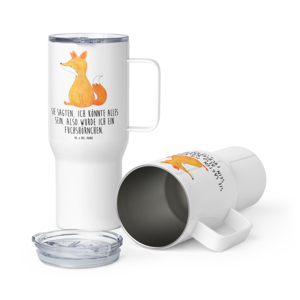 XXL Thermobecher Einhorn Wunsch Thermobecher, XL Thermobecher, Reisebecher, XL Reisetasse, Großer Thermobecher, Autobecher, Jumbo Becher, Einhorn, Einhörner, Einhorn Deko, Pegasus, Unicorn, Fuchs, Unicorns, Fuchshörnchen, Fuchshorn, Foxycorn, Füchse