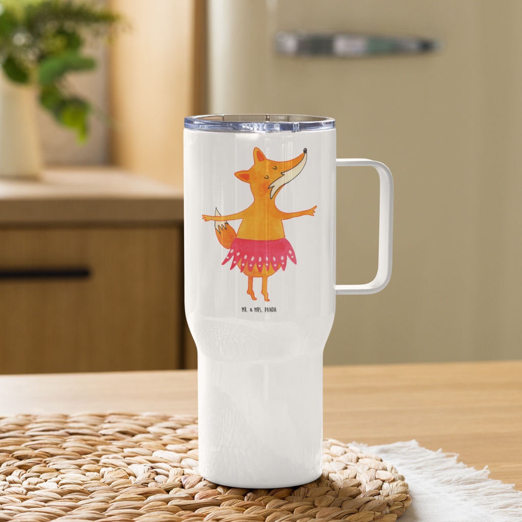 XXL Thermobecher Fuchs Ballerina Thermobecher, XL Thermobecher, Reisebecher, XL Reisetasse, Großer Thermobecher, Autobecher, Jumbo Becher, Fuchs, Fuchs Spruch, Füchse, Füchsin, Ballerina, Ballett, Tänzerin, Tanzen, Party, Einladung, Geburtstag