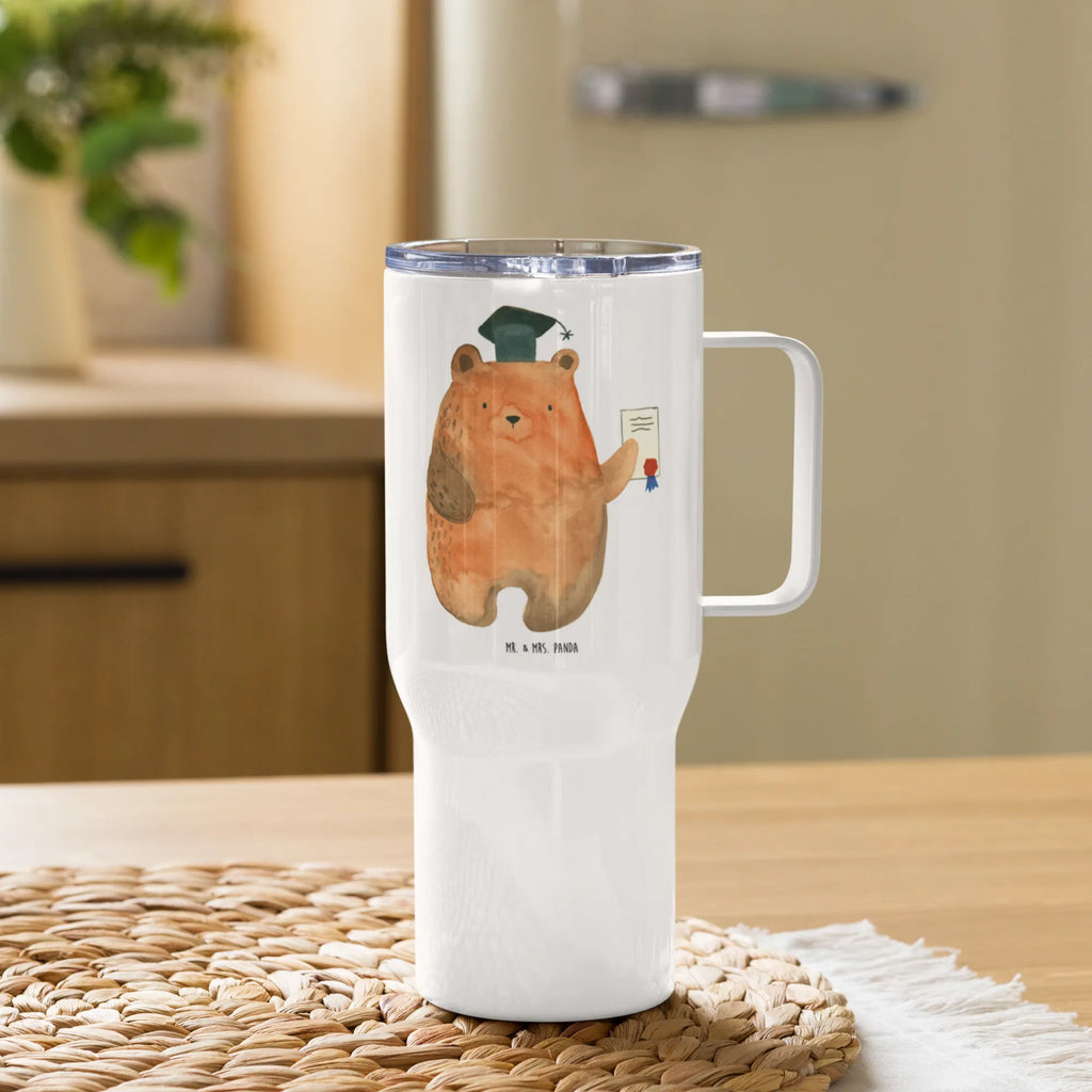 XXL Thermobecher Bär Prüfung Thermobecher, XL Thermobecher, Reisebecher, XL Reisetasse, Großer Thermobecher, Autobecher, Jumbo Becher, Bär, Teddy, Teddybär, Abitur, Prüfungen, Prüfung bestanden, Abschluss, Zeugnis, Abschlusszeugnis