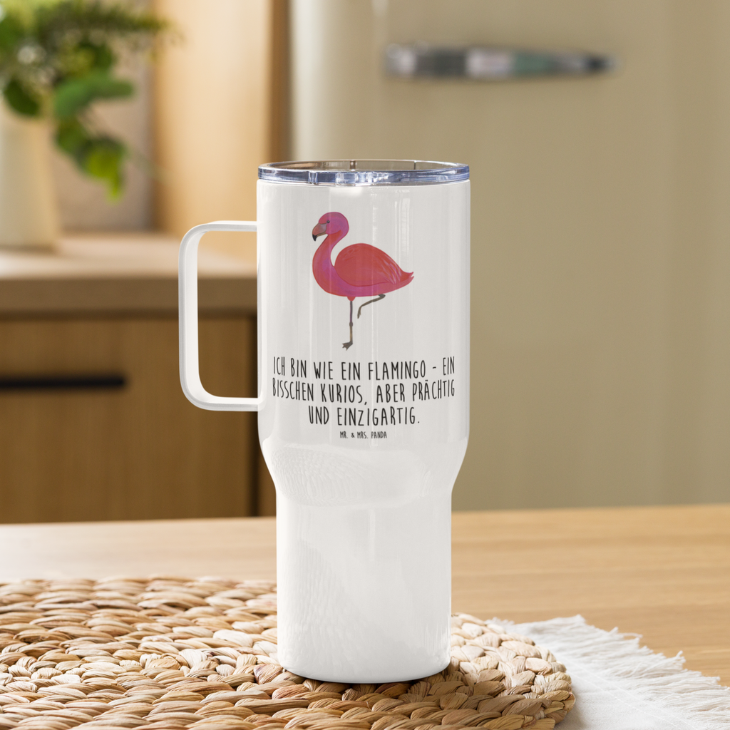 XXL Thermobecher Flamingo Classic Thermobecher, XL Thermobecher, Reisebecher, XL Reisetasse, Großer Thermobecher, Autobecher, Jumbo Becher, Flamingo, Einzigartig, Selbstliebe, Stolz, ich, für mich, Spruch, Freundin, Freundinnen, Außenseiter, Sohn, Tochter, Geschwister