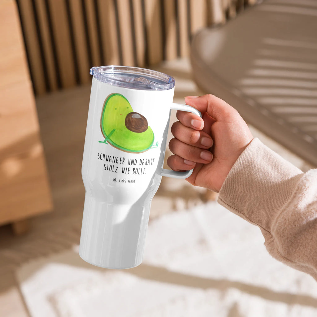 XXL Thermobecher Avocado Schwangerschaft Thermobecher, XL Thermobecher, Reisebecher, XL Reisetasse, Großer Thermobecher, Autobecher, Jumbo Becher, Avocado, Veggie, Vegan, Gesund, schwanger, Schwangerschaft, Babyparty, Babyshower