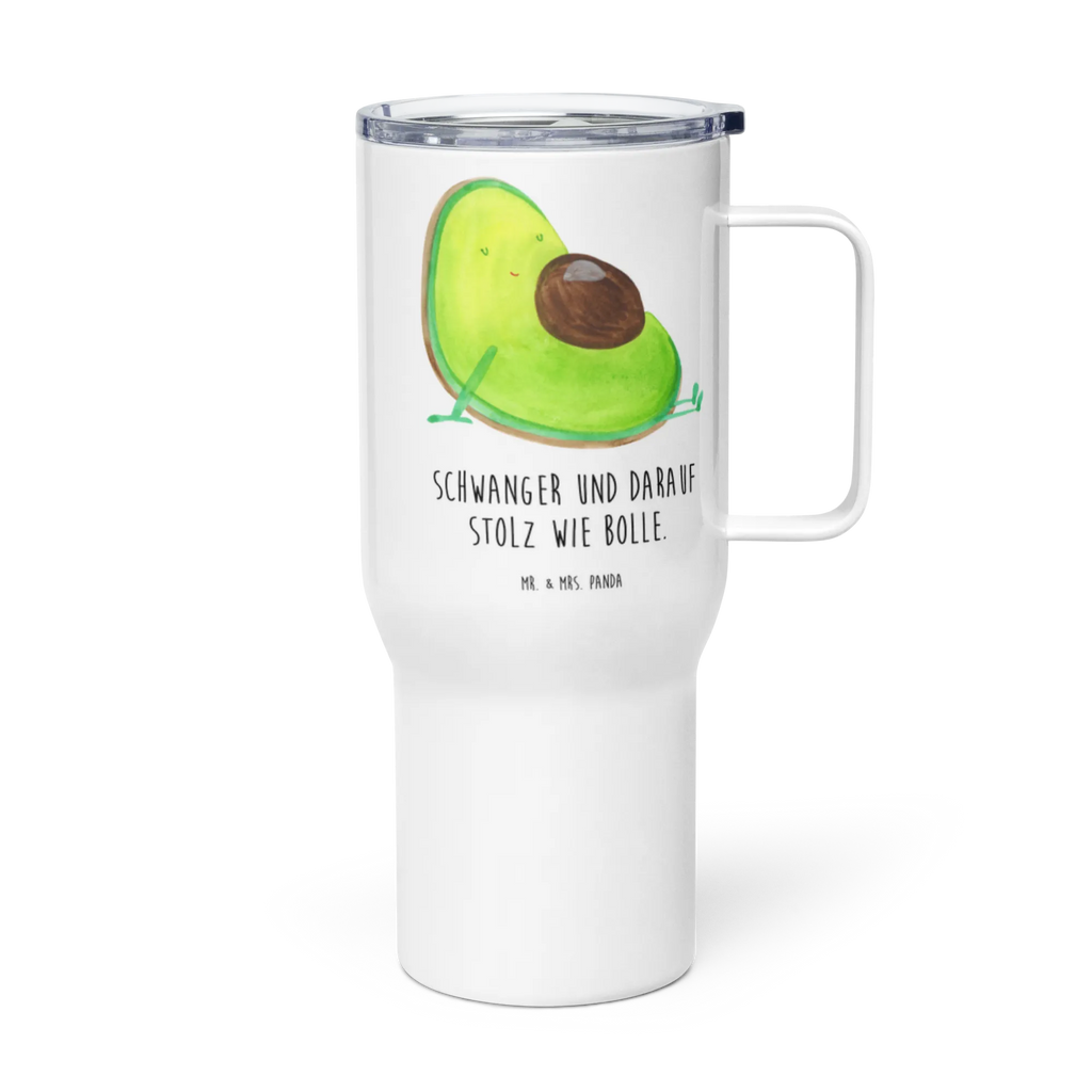 XXL Thermobecher Avocado Schwangerschaft Thermobecher, XL Thermobecher, Reisebecher, XL Reisetasse, Großer Thermobecher, Autobecher, Jumbo Becher, Avocado, Veggie, Vegan, Gesund, schwanger, Schwangerschaft, Babyparty, Babyshower