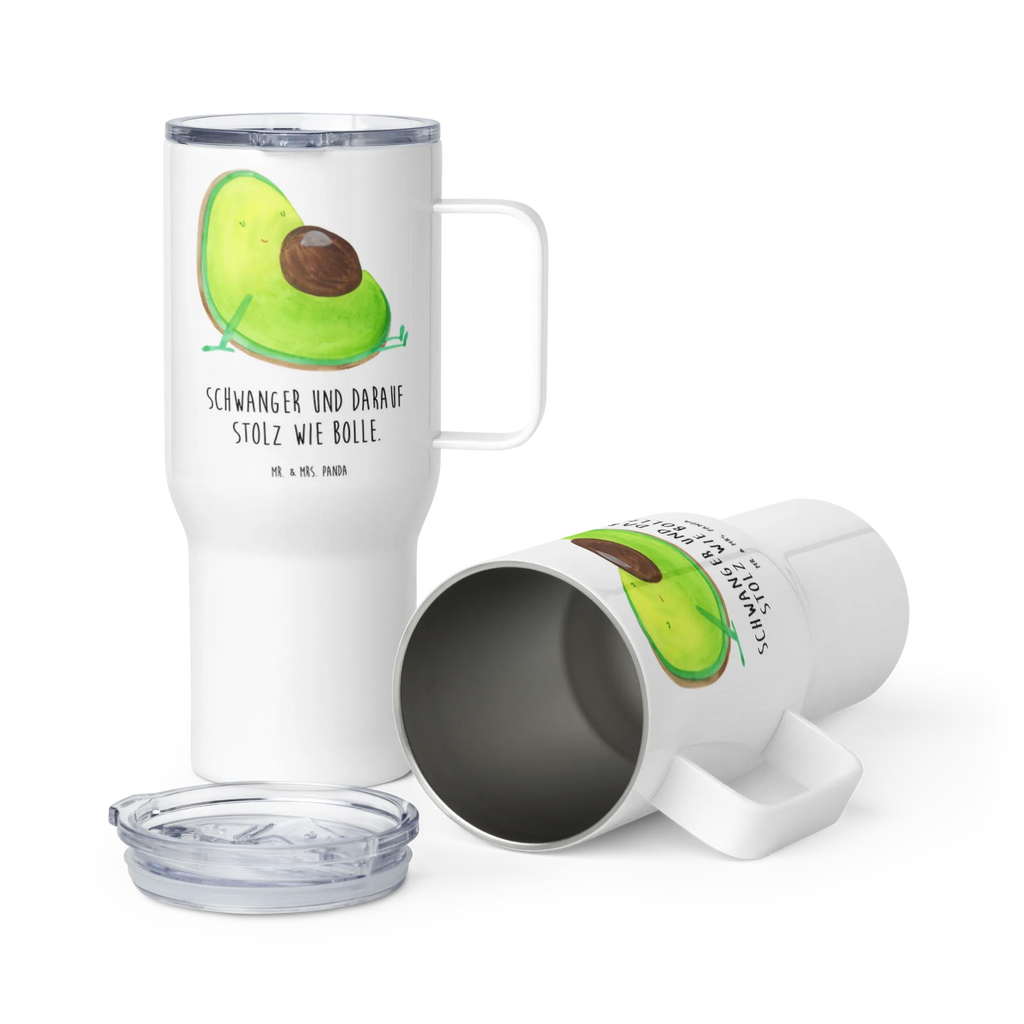 XXL Thermobecher Avocado Schwangerschaft Thermobecher, XL Thermobecher, Reisebecher, XL Reisetasse, Großer Thermobecher, Autobecher, Jumbo Becher, Avocado, Veggie, Vegan, Gesund, schwanger, Schwangerschaft, Babyparty, Babyshower