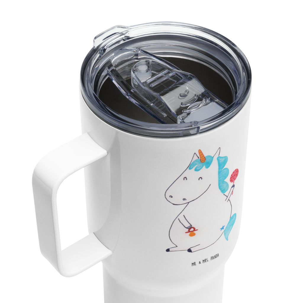 XXL Thermobecher Einhorn Baby Thermobecher, XL Thermobecher, Reisebecher, XL Reisetasse, Großer Thermobecher, Autobecher, Jumbo Becher, Einhorn, Einhörner, Einhorn Deko, Pegasus, Unicorn, Mutter, Geburt, Geburtstag, erstes Kind, Baby, Babyglück, Nachwuchs, Eltern, Party, Kind, Schnuller